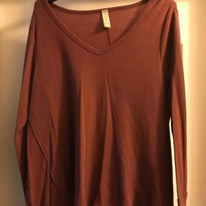 Altard State Maroon Long Sleeve Blouse